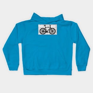 Bicycle Words Kids Hoodie